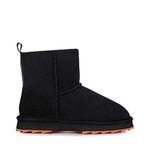 EMU Australia Womens Sharky Mini Winter Real Sheepskin Boots in Black/Crimson Size 9 EMU Boots