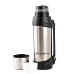 EDDIE BAUER Everest Stainless Steel Water Bottle for Men & Women - Double Wall Vacuum Insulated Water Jug 84oz BPA Free Water Flask with Handle - Everyday Water Drinking Use - Stainless Steel