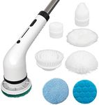 Electric Spin Scrubber, Cordless Cleaning Brush with Adjustable Extension Arm 8 Replaceable Cleaning Heads, Power Shower Scrubber for Bathroom, Tub, Tile, Floor