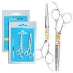 Equinox Professional Razor Edge Series - Barber Hair Cutting and Thinning/Texturizing Scissors/Shears Set - 6.5