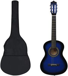 'vidaXL Classical Guitar Beginner Set: Blue, 1/2 Size (34"), Includes Accessories - Ideal for Children & Beginner Musicians'