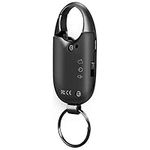 32GB Digital Voice Recorder Keychain, Kerying Voice Activated Sound Recorder, Rechargeable Key Ring Audio Plug Earphone to Playback Voice Recorder for Lectures Meetings Interview Music (Black)