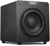 Elimavi 10" Powered Subwoofer Home Audio, 300W Deep Bass, Wooden Case,Black