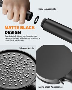 Cobbe Hard Water Filter Shower Head – High Pressure, 3 Spray Modes