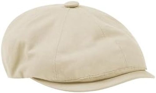 Men's Newsboy Caps Newsboy Hat for Men Gatsby Hat Cotton Vintage Cabbie Cap Beige