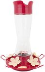 Perky-Pet 9204-1SR Top-Fill Grand Master Glass Hummingbird Feeder – 12 oz, Red