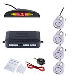 Look&Took Car Back Parking Sensor System With Buzzer Sound Led Display For Santro Xing Celebration Edition (SILVER)