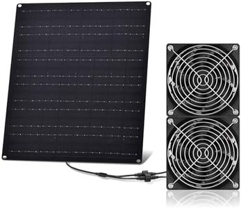 HASDSAGY Solar Powered Fan, Solar Panel Fan 15W Solar Ventilation Exhaust Fan Waterproof for Outdoor Shed Chicken Coops Greenhouse Doghouses Pet House for Intake or Exhaust Air Cooling