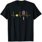 Tennis Player Retro Sport Racket & Tennis Ball Heartbeat T-Shirt