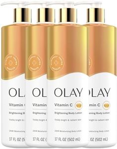 Olay Brightening Body Lotion for Women with Lightweight Vitamin C, Visibly Improves Skin, 17 fl oz (Pack of 4) - Packaging may vary