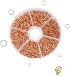 1051Pcs O Ring Connectors Metal Open Jump Rings Set Golden 304 Stainless-Steel Jump Rings for Jewelry Making Connectors (4mm 5mm 6mm 7mm 8mm 10mm)
