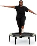 bellicon Mini Trampoline 39'' (Beige) | Bungee Suspension up to 260 lbs | Indoor Fitness Rebounder for Adults | Screw-in Legs