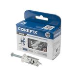 Corefix Spike Heavy Duty Plasterboard Fixings 8 Pack, DIY Kit with M5x40mm Screws. Easy to Install with NO Drill Required. Drywall Anchor, Wall Plug Alternative Suitable for All Plasterboard Types.