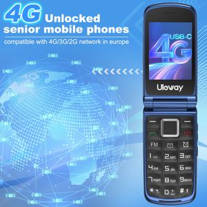 4G Senior Flip Phone – Unlocked Mobile, Blue