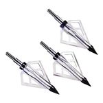 Allen Company Velox Optimus 3-Blade Broadheads - Archery Bow and Crossbow Broadheads - Compound Bow Accessories - 125 or 100 Grain - 3 Pack