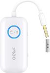 YMOO Bluetooth 5.3 Transmitter Receiver for Headphones, Dual Pairing 2 in 1 Bluetooth Adapter with Aptx/Aptx-HD/AptX Low Latency, Bluetooth Adapter Jack for Aeroplane/Gym/Smartphone/TV, 15H