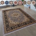 cozily Vintage Traditional Oriental Rome Anti Fatigue Turkish Mat Washable Jute Backing Extra Large Area Rugs for Hallway Kitchen Living Room Office Bedroom Aisle Corridor, 160x230, Grey