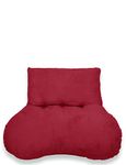 Chums | Faux Suede Back Rest Lumbar Support Cushion | Wine