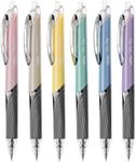 Mr. Pen- Retractable Gel Pens, 6 Pack, Black Ink Gel Pens, Pastel Barrels, Gel Pens Fine Point 0.5mm, Retractable Pens, Cute Pens, Gel Ink Pens, Aesthetic Pens for Journaling Fine Tip Pens