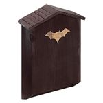 Navaris Pine Wood Bat House - Large Outdoor Bat Box - Bat House with 2 Chambers - Double Chamber Wooden Bat Roosting Box for Outside - 26x10.2x42cm