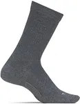 Feetures Everyday Ultra Light Cushion Crew Sock for Women - Moisture-Wicking Socks - Gray, S (1 Pair)