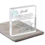 Beecreative Will You Walk Me Down The Aisle Grandad, Brother, Son, Godfather, Uncle - Acrylic Keepsake With Grey Bag