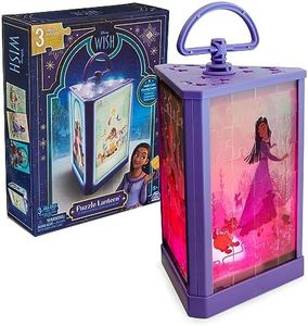 Disney Wish Puzzle Lantern, 3 24-Piece Puzzles Form Glowing Lantern | Disney Gifts | Gifts for Kids | Disney Puzzles | Kids Puzzles for Ages 5 and up