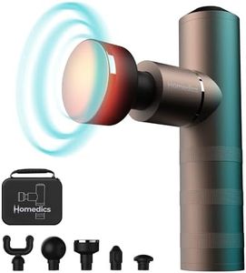 HoMedics MYTI Mini Pistola de Masaje - Masajeador Eléctrico de Mano con Calor, 5 Accesorios y 4 Niveles de Intensidad, Masajeador Vibratorio de Tejido Profundo para Aliviar el Dolor Muscular - Cobre