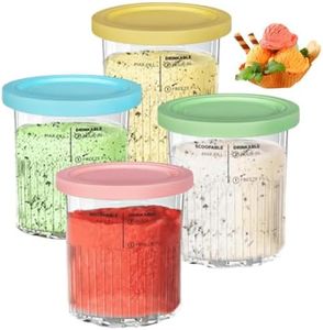 Fit For Ninja creami containers deluxe,4 Pack 24OZ Compatible with NC501 NC500 Series 11-in-1 Creamer Ice Cream Maker Machine- NC501 Ninja Creami Deluxe XL Cups(NOT FIT: NC301 & NC300)