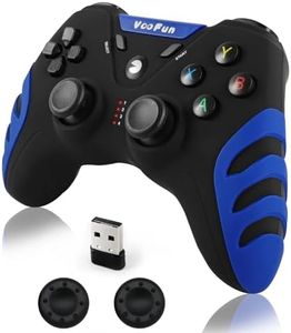 VooFun Controller PC, 2,4G Wireless Controller PS3 Joystick PC Gamepad con Doppia Vibrazione, Controller per PS3, PC Windows(7/8/10/11), Steam, Laptop, Raspberry Pi, Android Smart TV, TV Box