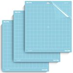 Nicapa Lightgrip Replacement Cutting Mat for Cricut Maker 3/Maker/Explore 3/Air 2/Air/One [12x12 inch,3pack] Adhesive&Sticky Non-Slip Flexible Gridded Vinyl Cut Mats Craft Matts