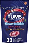 Tums Chewy Delights Soft Chews, Very Cherry, (2 Pack of 32count) by TUMS