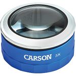 Carson MagniTouch 3X Touch Activated LED Lighted Stand Loupe Magnifier with Focusable Glass Lens for Reading/Low Vision/Hobby/Crafts/Stamps/Coins/Electronics and Inspection (MT-33)