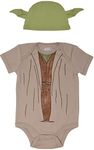 Star Wars The Child Newborn Baby Boys Bodysuit and Hat Set Yoda 6-9 Months