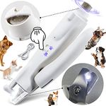 Dog Nail Grinder,Pet Nail Clippers Upgraded 2 in 1 Electric Pet Nail Trimmer with LED Light,Professional Dog Claw Care Paws Grooming,Portable and Rechargeable for Large,Medium,Small Dogs & Cats