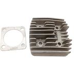 Singlac Cylinder Head and Gasket Silver Replacement for 2 Stroke 100cc Gas Motorized Bicycle