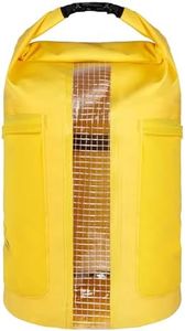 AFISHTOUR Waterproof Floating Dry Bag for Men Women - 25L Waterproof Backpack with Side Pockets - Roll Top Sack Keeps Gear Dry for Kayaking, Rafting, Boating, Swimming, Camping, Beach (Yellow)