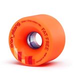 Orangatang Fat Free 65 mm 80a Freeride Longboard Skateboard Wheels (Orange, Set of 4)