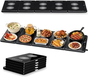 TASEVEN Electric Warming Tray,5‑in‑1 Food Warmer for Parties Buffet Black