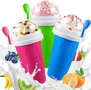 Tgosomt Slushy Cup, TIK TOK Frozen Magic Slushie Maker Cup Squeeze,Ice Cream Make,Cool Fun Stuff Things Gadgets (Blue Pink Green)