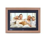 Miracle Digital 10inch(25.4cm) IPS Wooden Photo Frame Built in 8GB Memory & 2gb Ram High Def Screen,USB,SDCard Remote Control Support Photo SlideShow,Video,Audio,180°Wide Angle Viewing (Natural Wood)