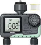 RAINPOINT Water Timer,Sprinkler Timer Programmable with 2 Independent Controlled Outlets,Garden Hose Timer Outdoor with Rain Delay/Manual/Auto Watering System,Leakproof Irrigation Timer for Lawns Pool