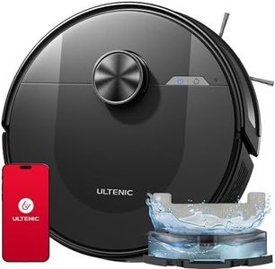 Ultenic D10 Robot Vacuum Cleaner with Mop 5000Pa, Precision Lidar Navigation, 5 Maps, 10 No-go Zone, Powerful for All Floor, Carpet & Pet Hair, Siri/Alexa/Google Assistant/APP Remote Control