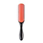 CORSULA Hair Brush for Women Men Curly Wet or Dry Hair Classic Detangling Brushes 9 Row for Natural Thick Hair, Blow Styling Separating, Shaping Defining Curls Tools Travel Bristle Black Hairbrush