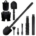 TREKOO Survival Camping Multi-Purpose Military Folding Shovel Entrenching Tool for Garden, Camping, Hiking, Backpacking, Gardening, Fishing and Car Emergency