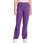 Hanes Women's EcoSmart Sweatpants with Open Bottom Tracksuit Bottoms, Violet Splendor Heather, M