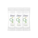 Dove 0% Aluminum Free Déodorant for Women with 1/4 Moisturizers for Soft, Comfortable Underarms, Cucumber & Green Tea Scent 74g 3-Pack