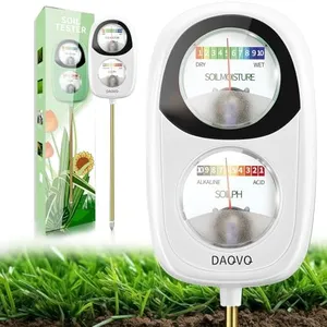 DAQVQ 2-in-1 Moisture Meter for Plants, Soil Moisture Meter & PH Meter, Large Dual-Screen Soil Test Kit, Essential Garden Tools for Indoor/Outdoor Plant, Lawn, Farm, No Battery Needed