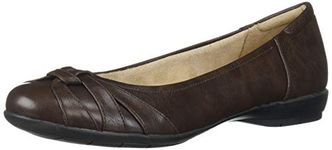 Naturalizer Women's Gift Skimmers Ballet Flat, Dark Brown, 6 UK