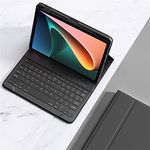 Kaitesi Keyboard Case For Ipad Mini 6Th Generation Magnetic Detachable Bluetooth Keyboard Cover With Pencil Charging Holder (Black)